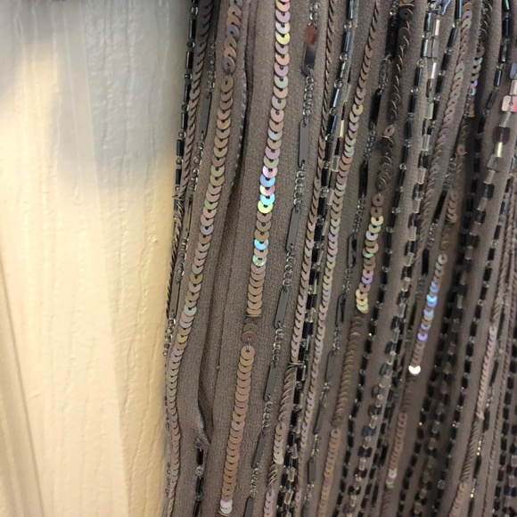 Sequined Romper Low Cut V Neck, SM - Picture 2 of 5